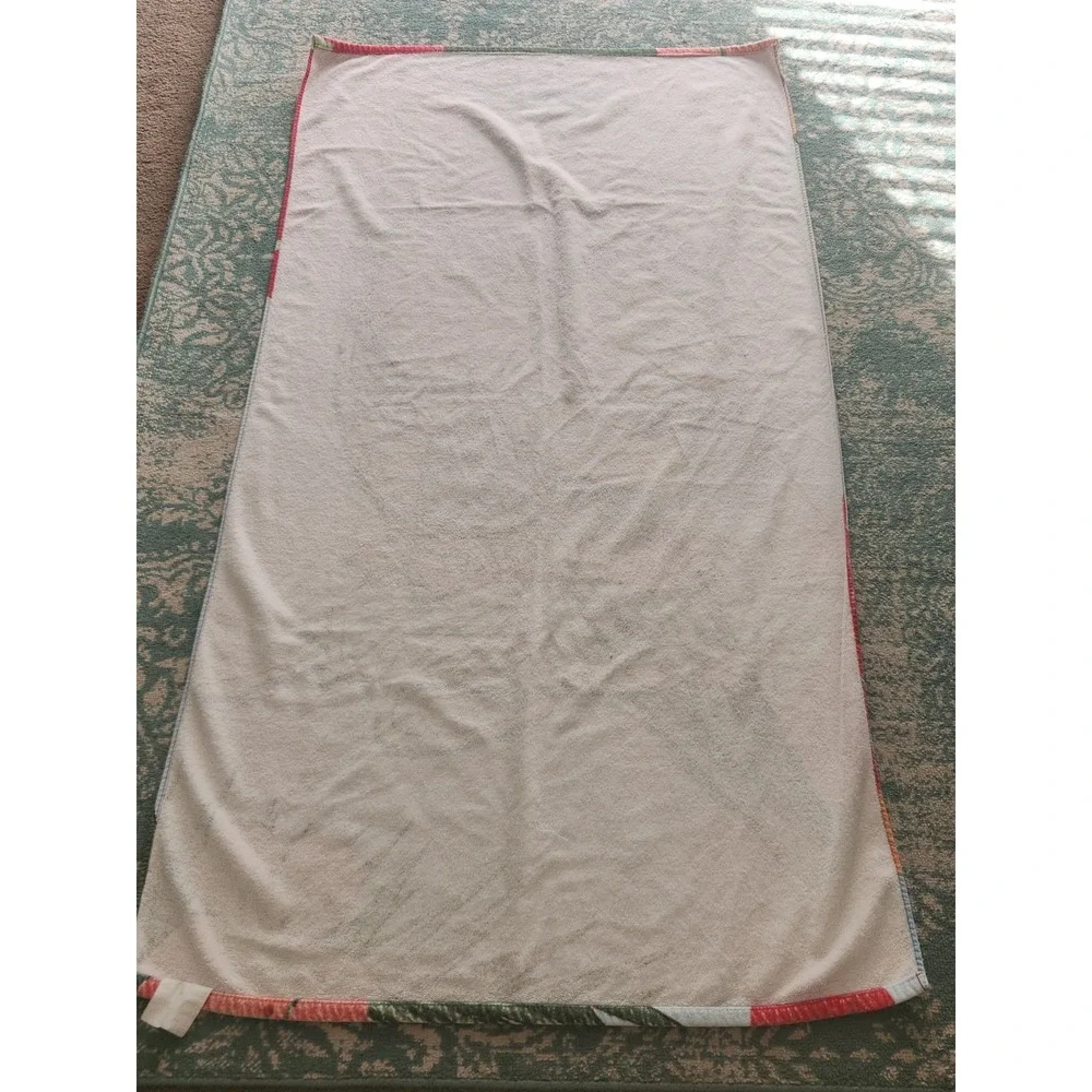 Vintage Panama Jack beach towel featuring a parrot and a straw hat 60 x 31